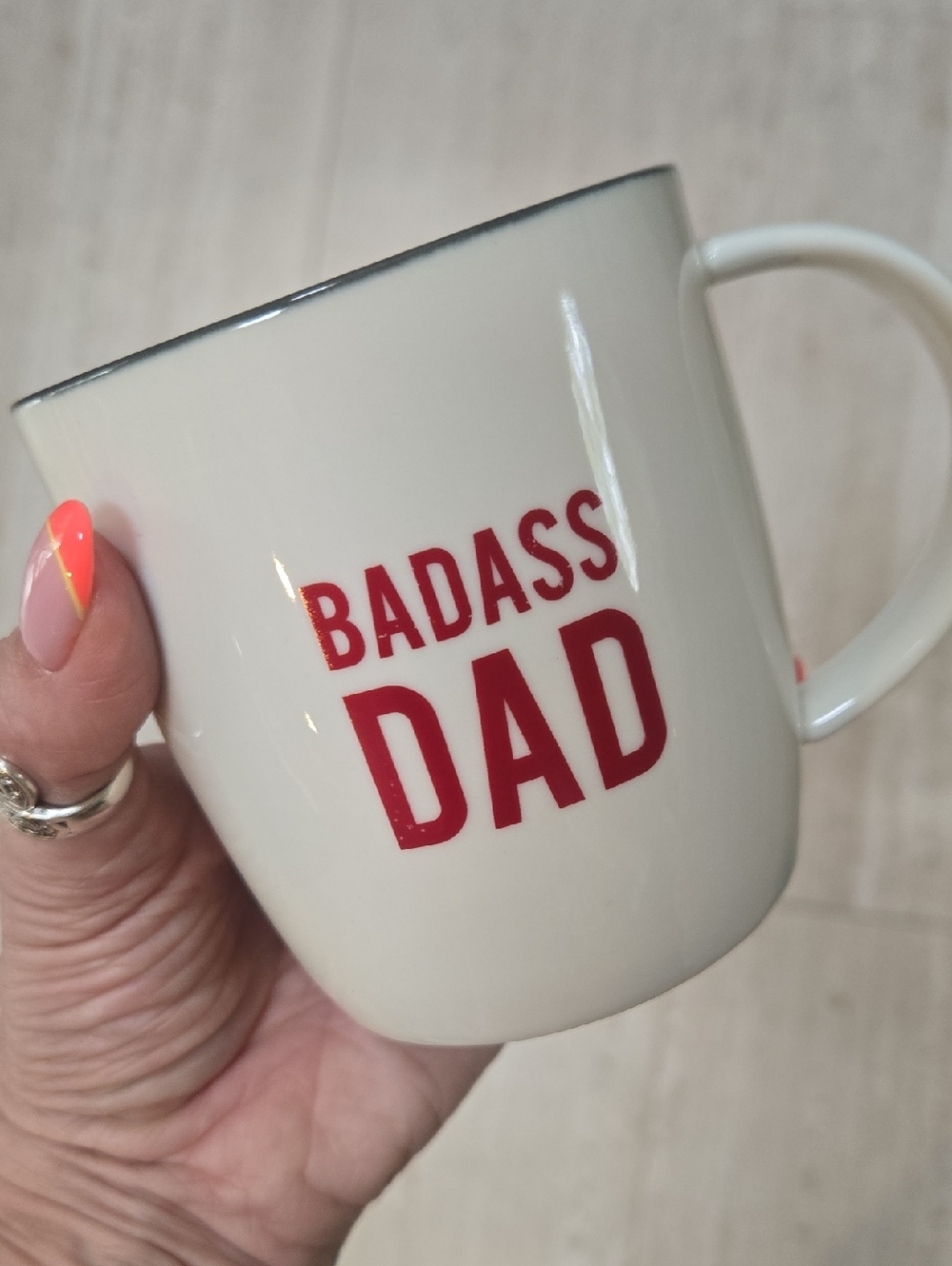 Man Made by Pavilion "Badass Dad" Ceramic Mug